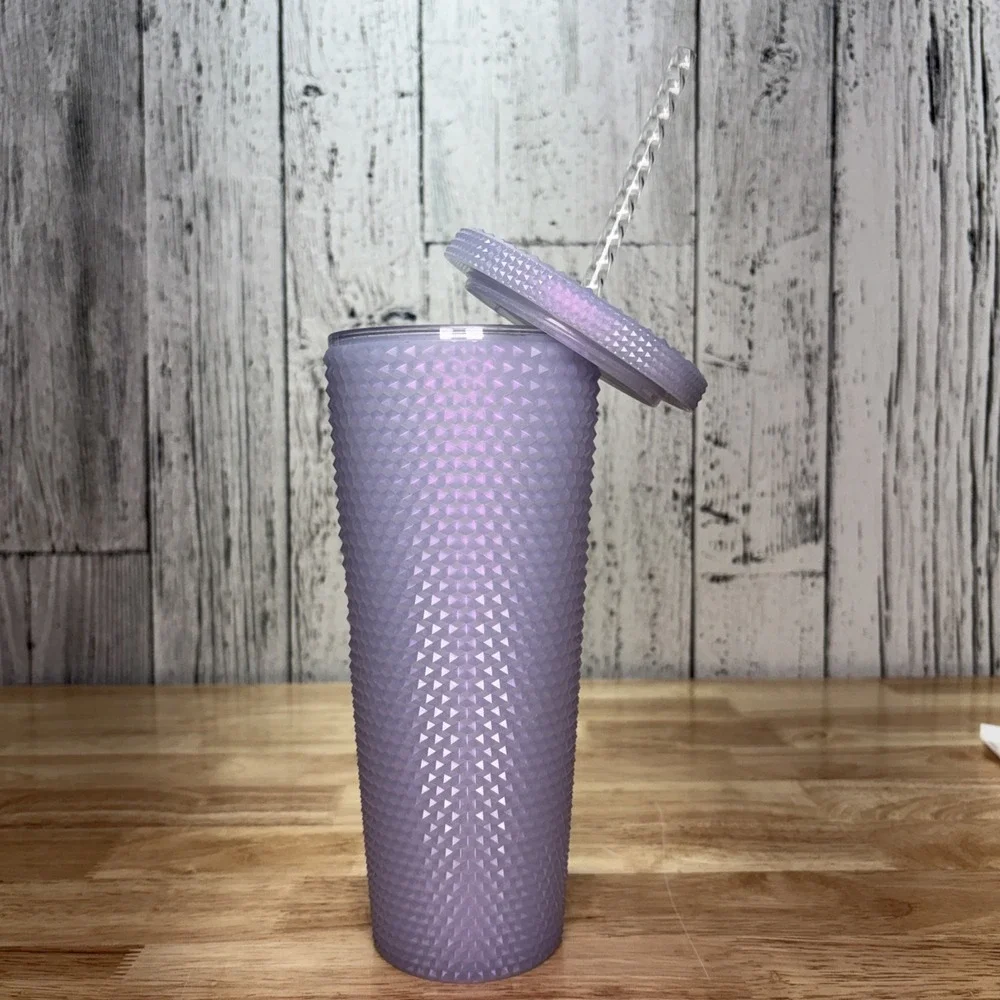 Starbucks Cup Tumbler Winter Holiday Icy Lilac Studded 24oz Venti